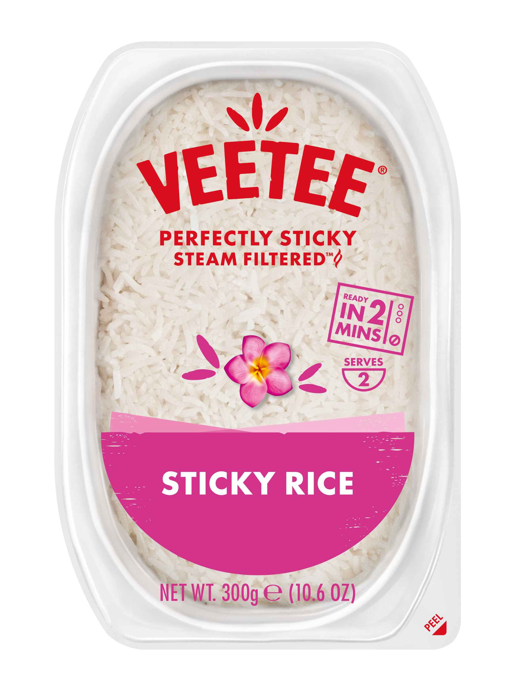 A package of Veetee Steam Filtered Sticky Rice.